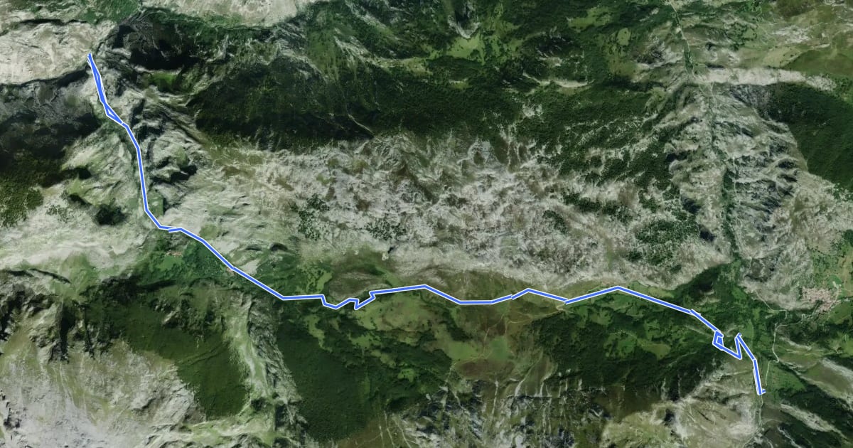 Маршрут Ruta de la Reconquista (Etapa 3) на спутниковом снимке