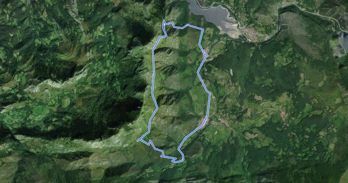 Маршрут Ruta de la Sierra del Crespón на спутниковом снимке