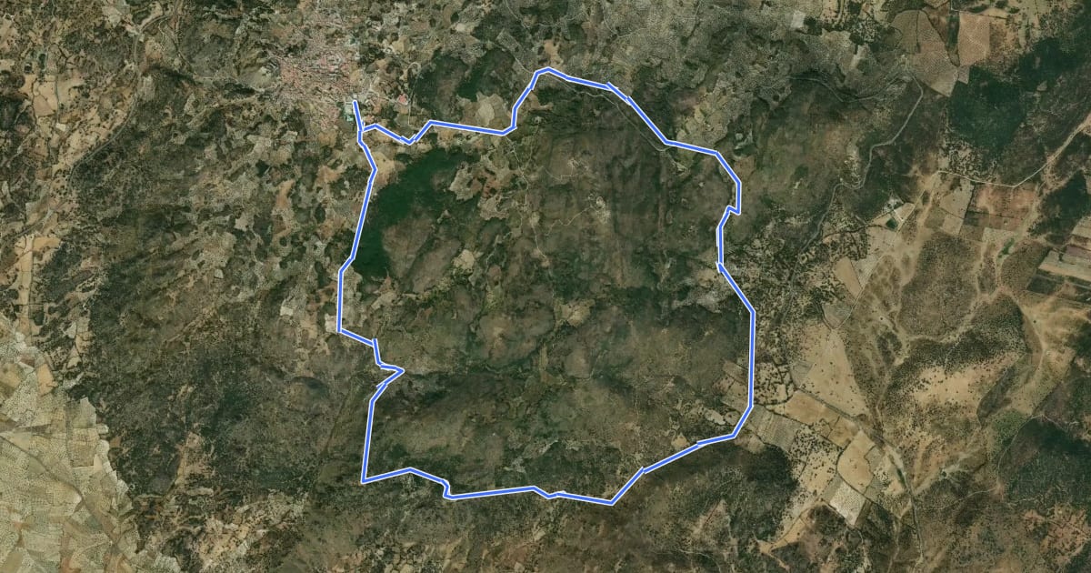 Маршрут Ruta de la Vaqueriza на спутниковом снимке