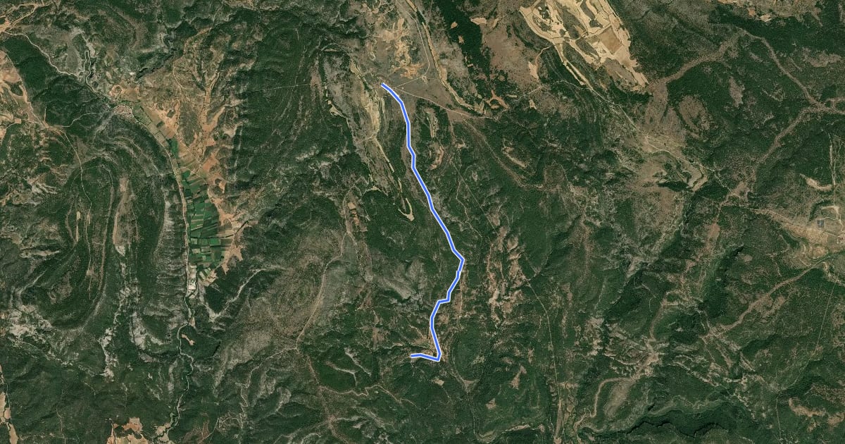 Маршрут Ruta de la Virgen de los Hoyos на спутниковом снимке