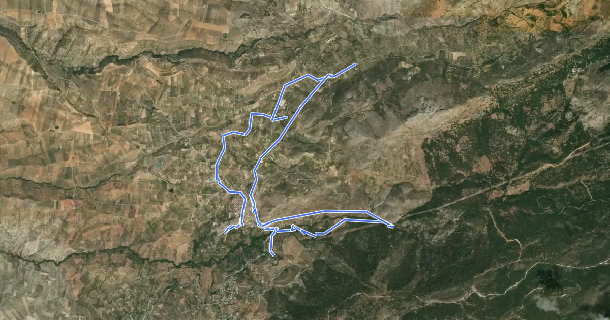 Маршрут Ruta de las Acequias на спутниковом снимке