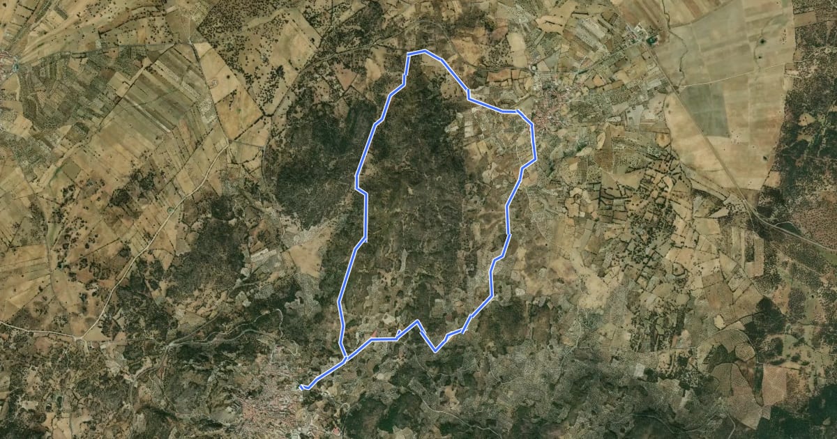 Маршрут Ruta de las Aguas на спутниковом снимке