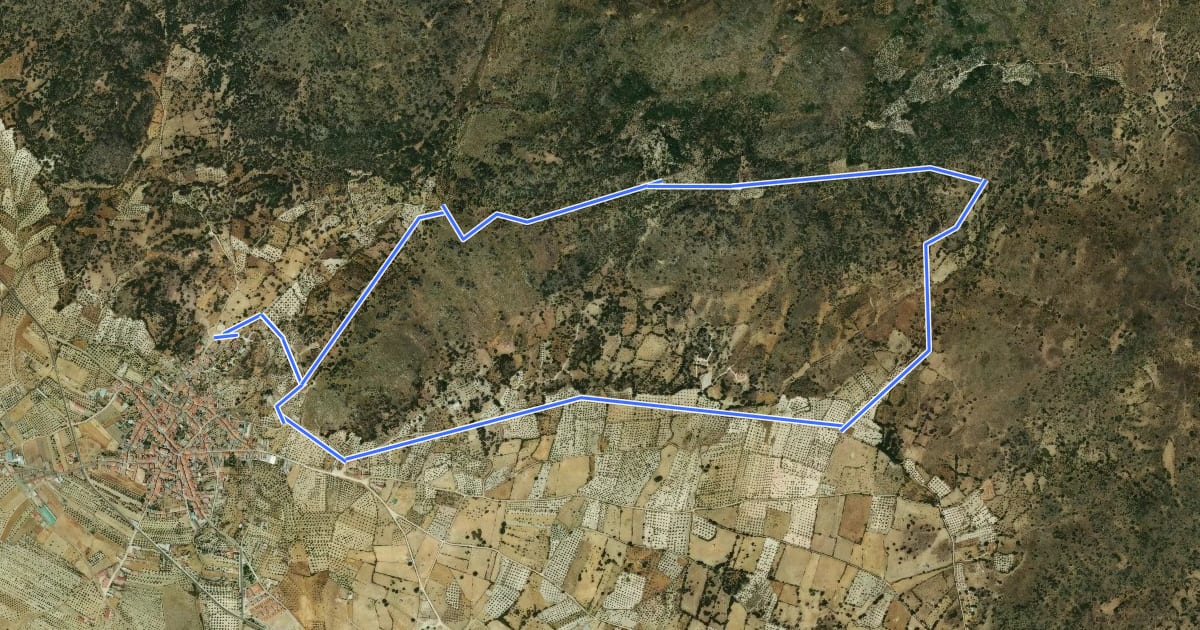 Маршрут Ruta de las Atolladeras на спутниковом снимке