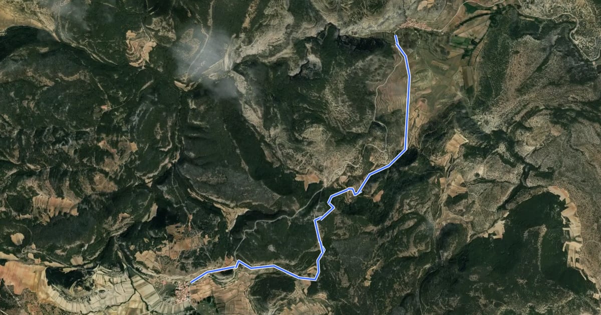 Маршрут Ruta de las Banderas на спутниковом снимке