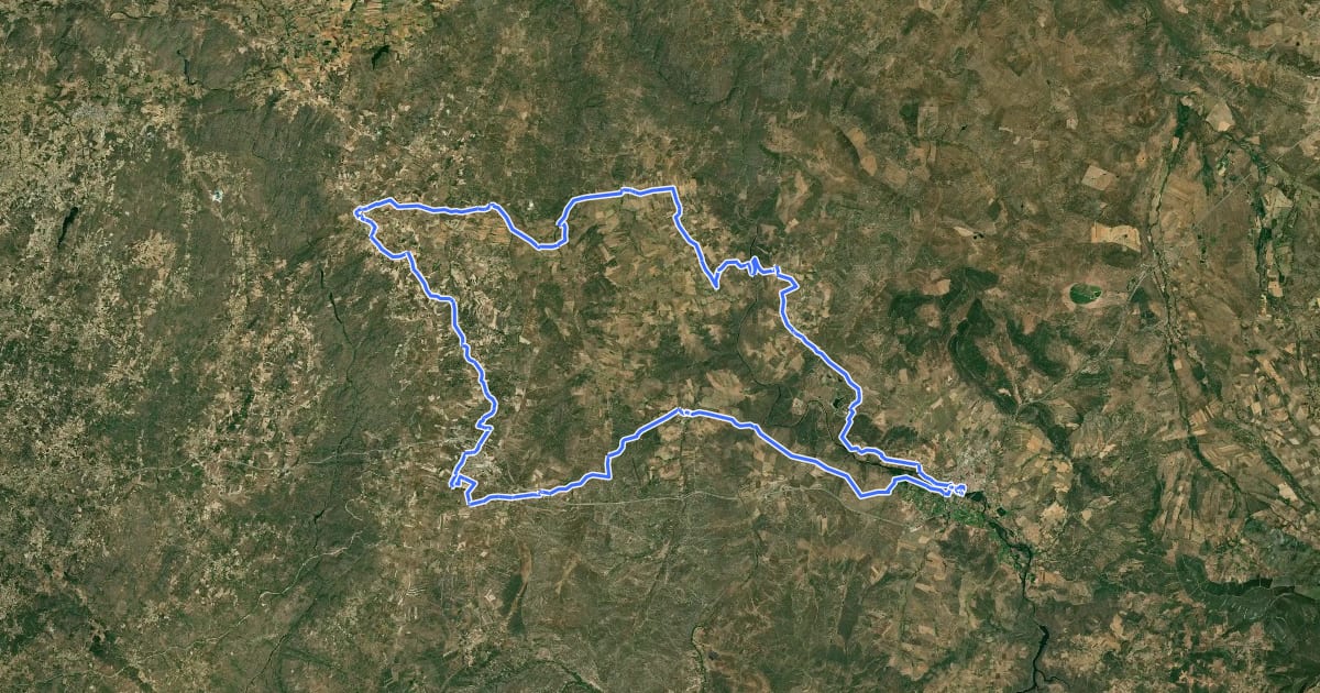 Маршрут Ruta de las Ciudades Amuralladas на спутниковом снимке