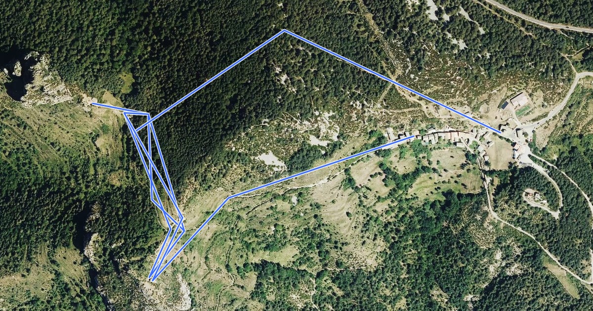 Маршрут Ruta de las ermitas de Tella на спутниковом снимке