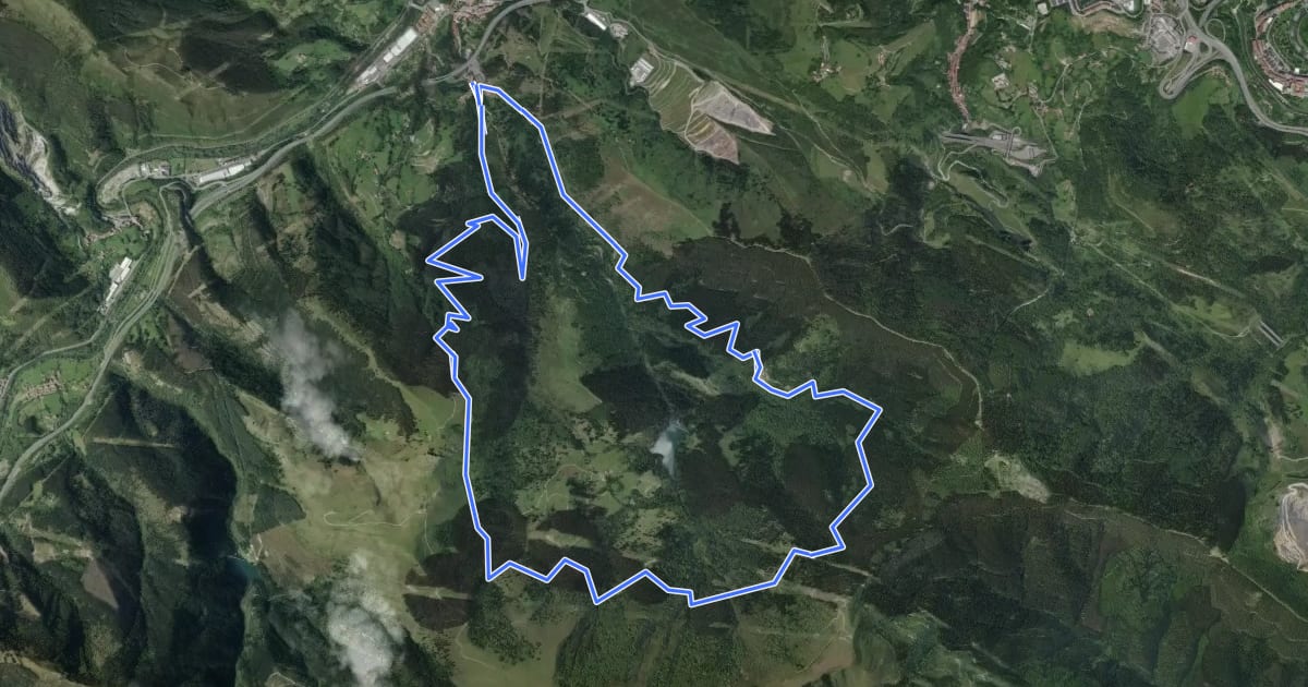 Маршрут Ruta de las Minas y Seles на спутниковом снимке