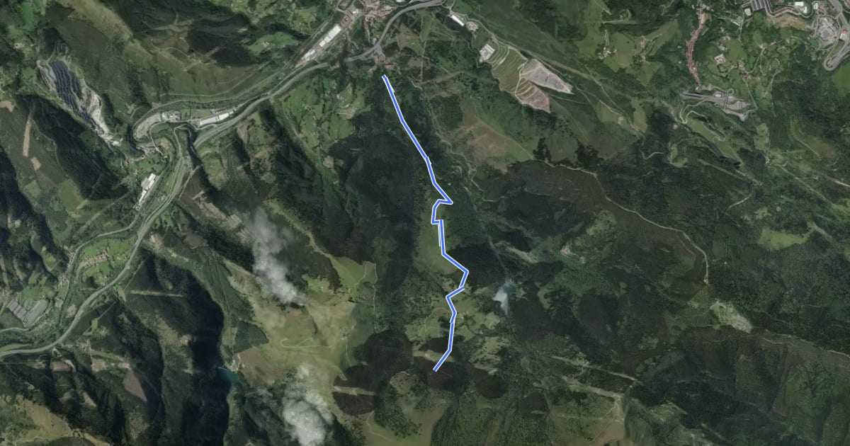 Маршрут Ruta de las Minas y Seles. Tontorra на спутниковом снимке
