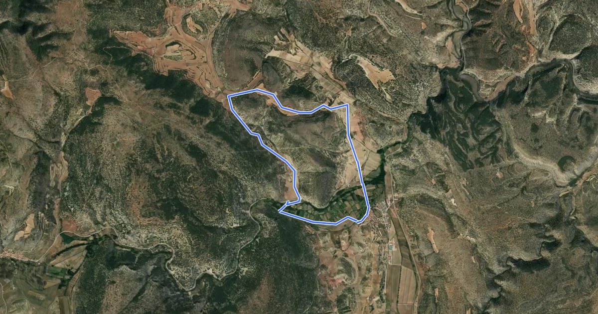 Маршрут Ruta de las Salinas на спутниковом снимке