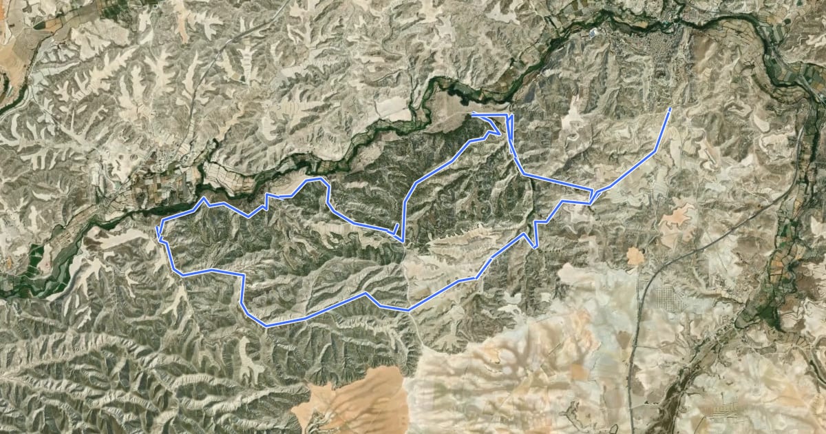 Маршрут Ruta de las Sismitas de Galera на спутниковом снимке