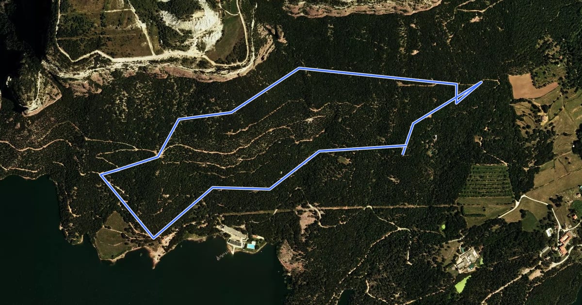 Маршрут Ruta de les carboneres на спутниковом снимке