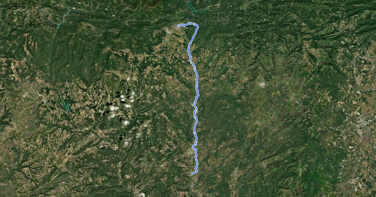 Маршрут Ruta de les Colònies на спутниковом снимке