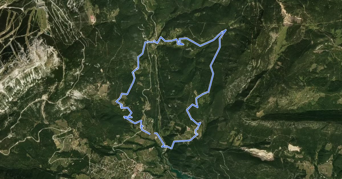 Маршрут Ruta de les ermites - ruta cultural B на спутниковом снимке