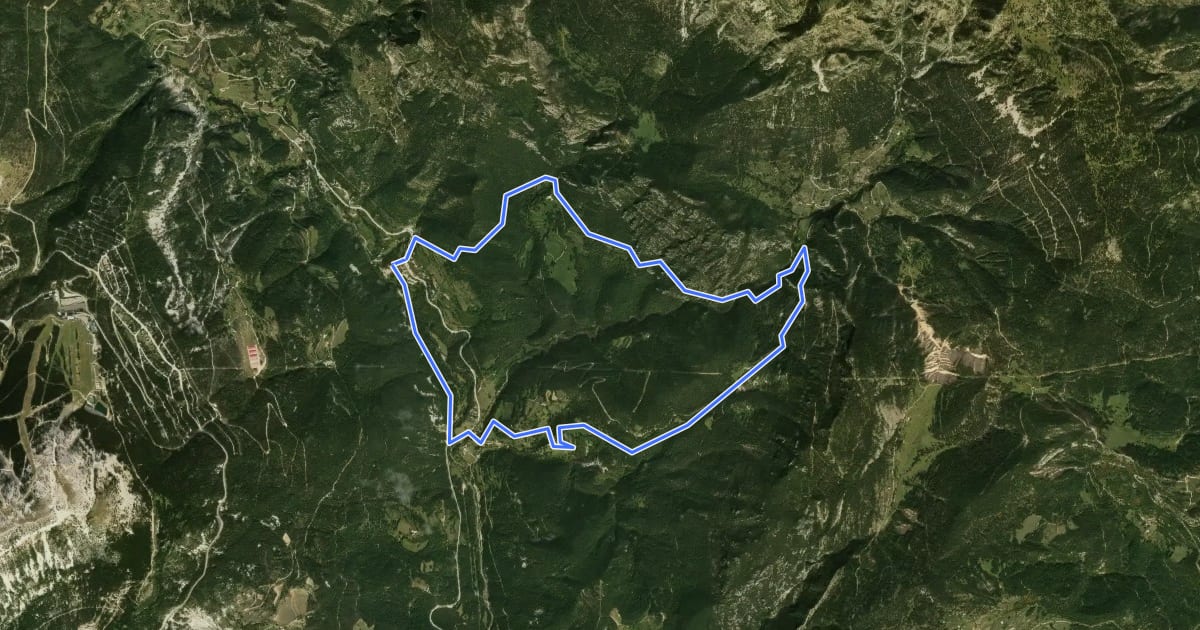 Маршрут Ruta de les ermites. Vall de Lord на спутниковом снимке