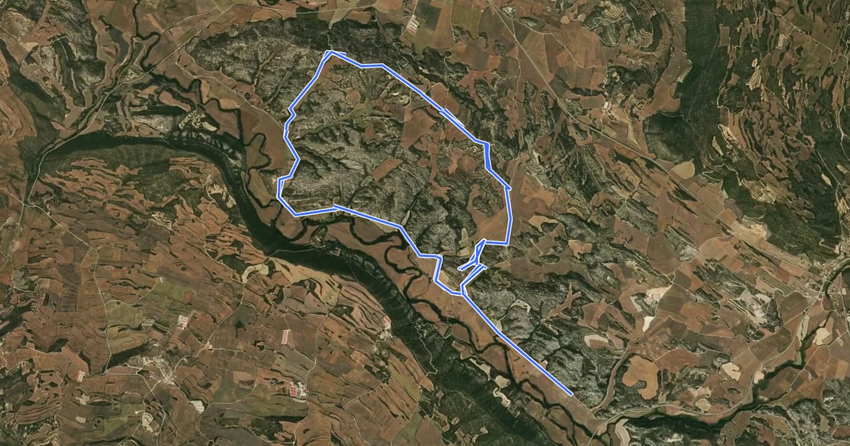 Маршрут Ruta de les Gesses на спутниковом снимке