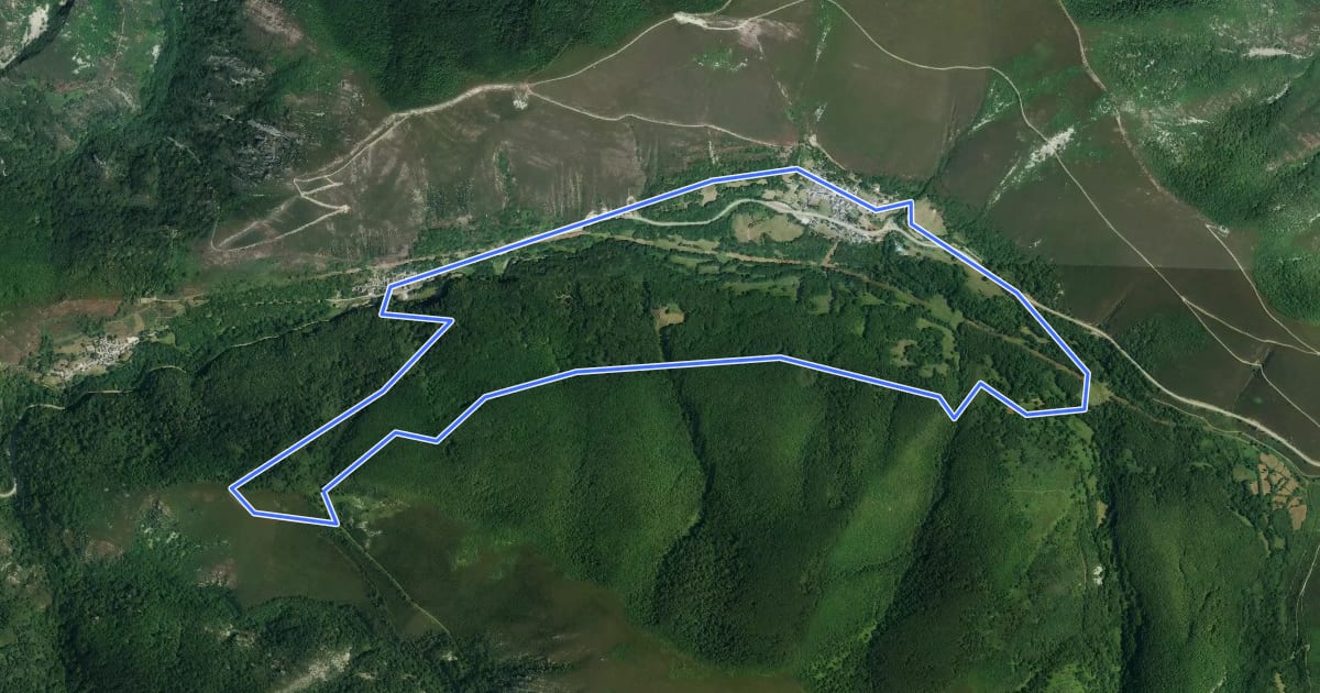 Маршрут Ruta de los Arándanos на спутниковом снимке