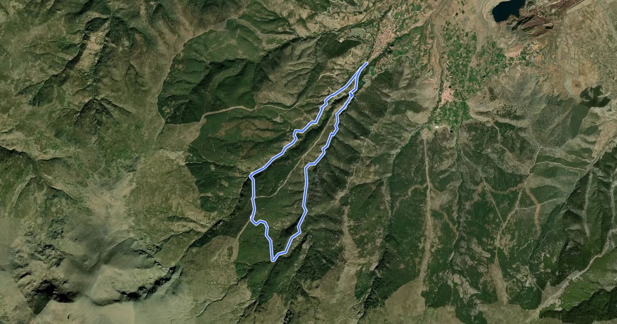 Маршрут Ruta de los Canales на спутниковом снимке