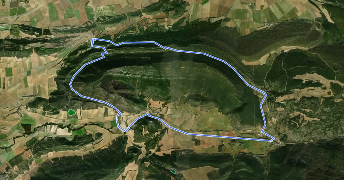 Маршрут Ruta de los Castillos на спутниковом снимке