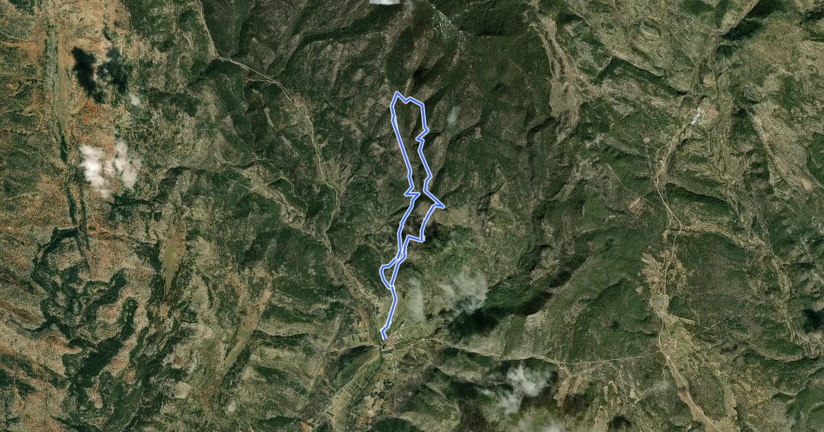 Маршрут Ruta de los Castillos. Valdemoro-Sierra на спутниковом снимке