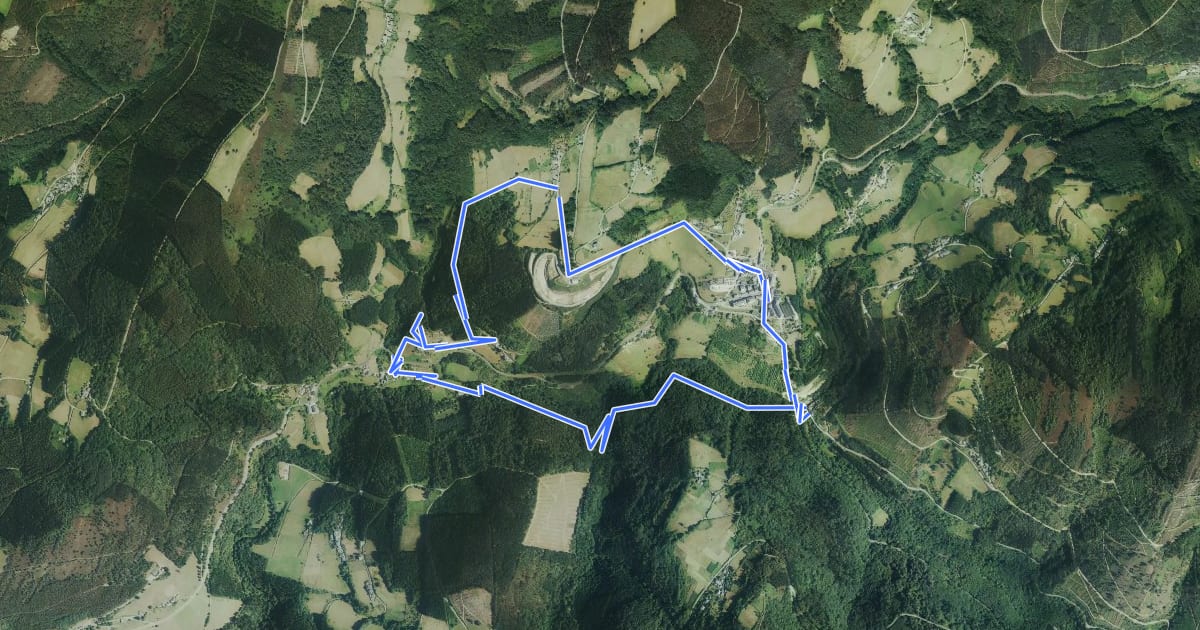 Маршрут Ruta de los Ferreiros на спутниковом снимке