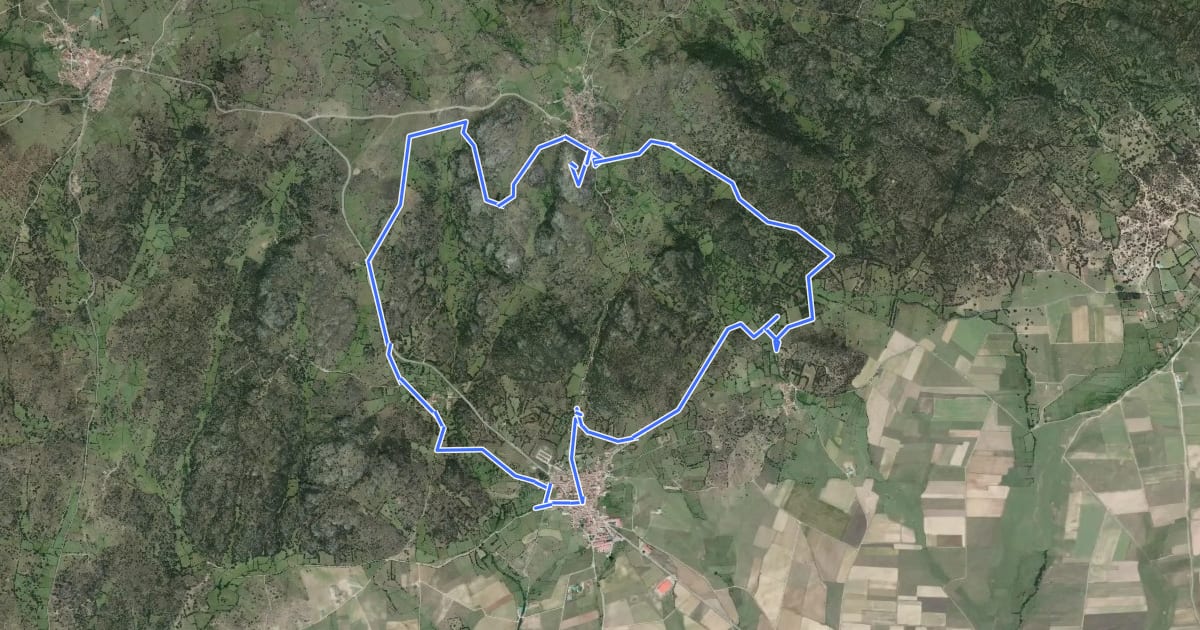 Маршрут Ruta de los Lavaderos на спутниковом снимке