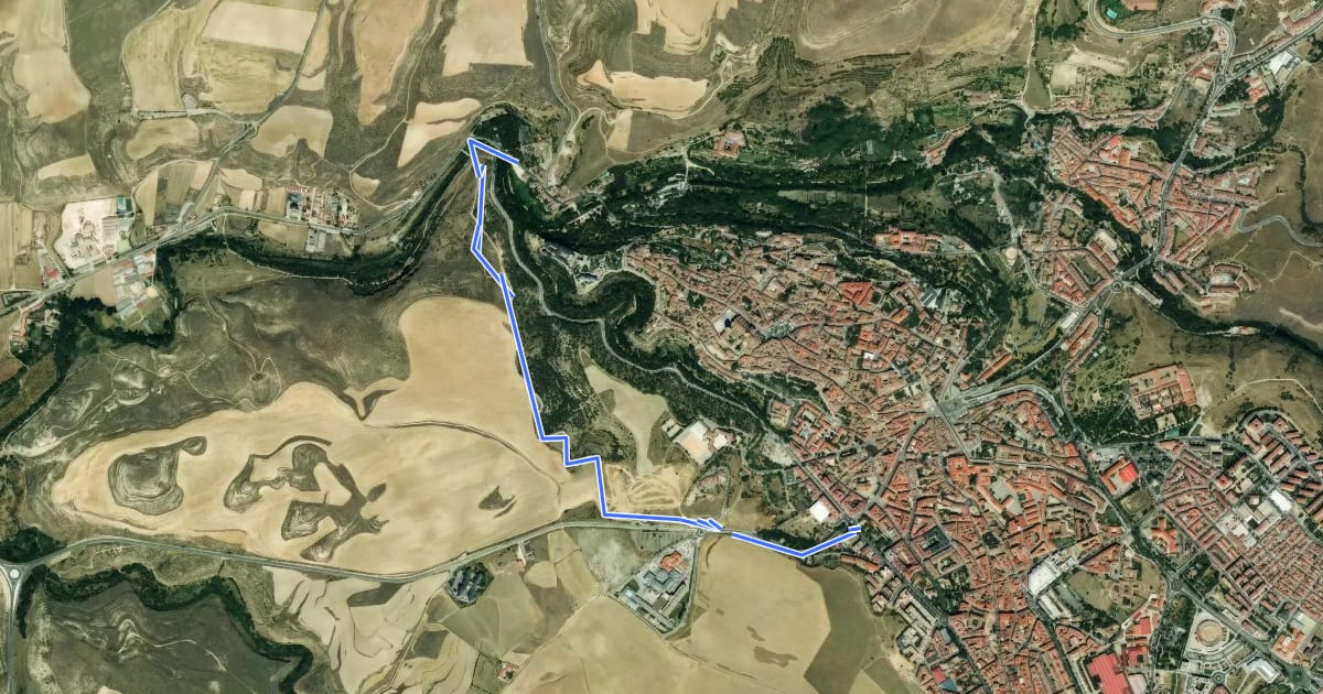Маршрут Ruta de los Lobatos на спутниковом снимке
