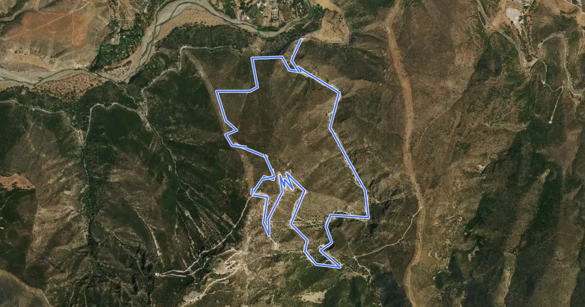 Маршрут Ruta de los Mineros на спутниковом снимке