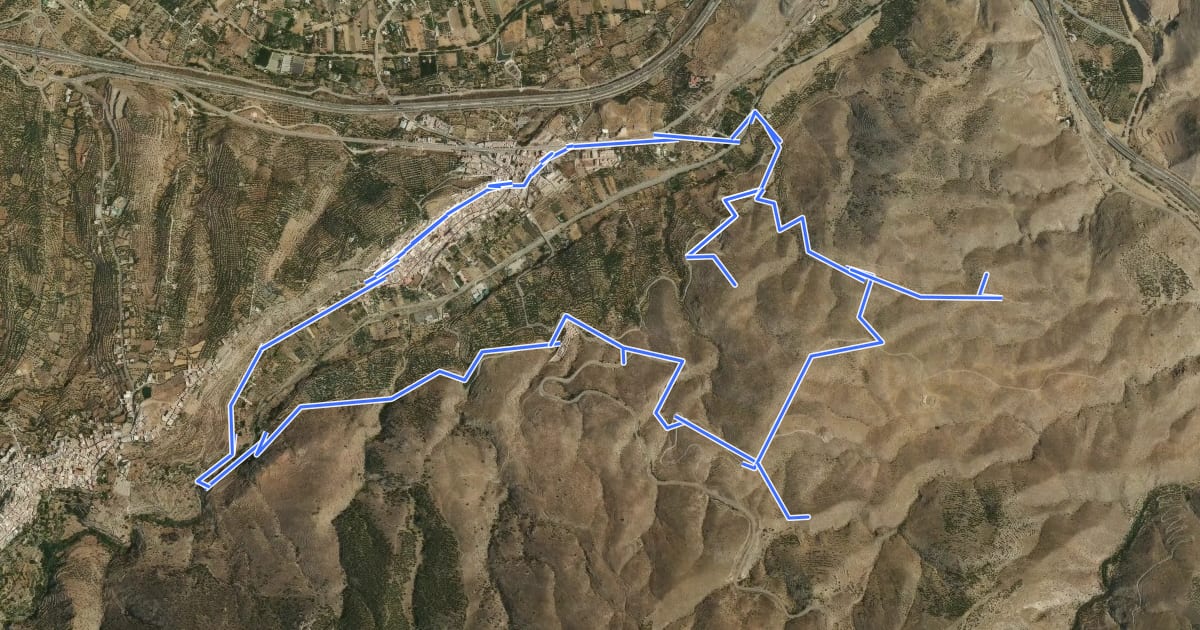 Маршрут Ruta de los Miradores de Abla на спутниковом снимке