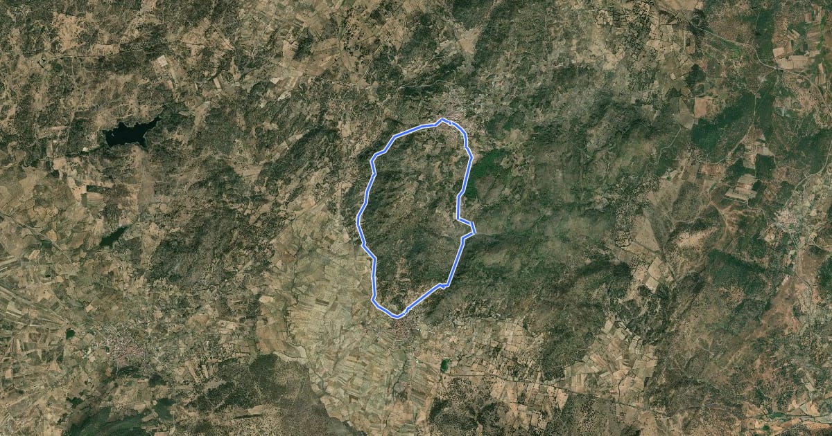 Маршрут Ruta de los Molinos на спутниковом снимке