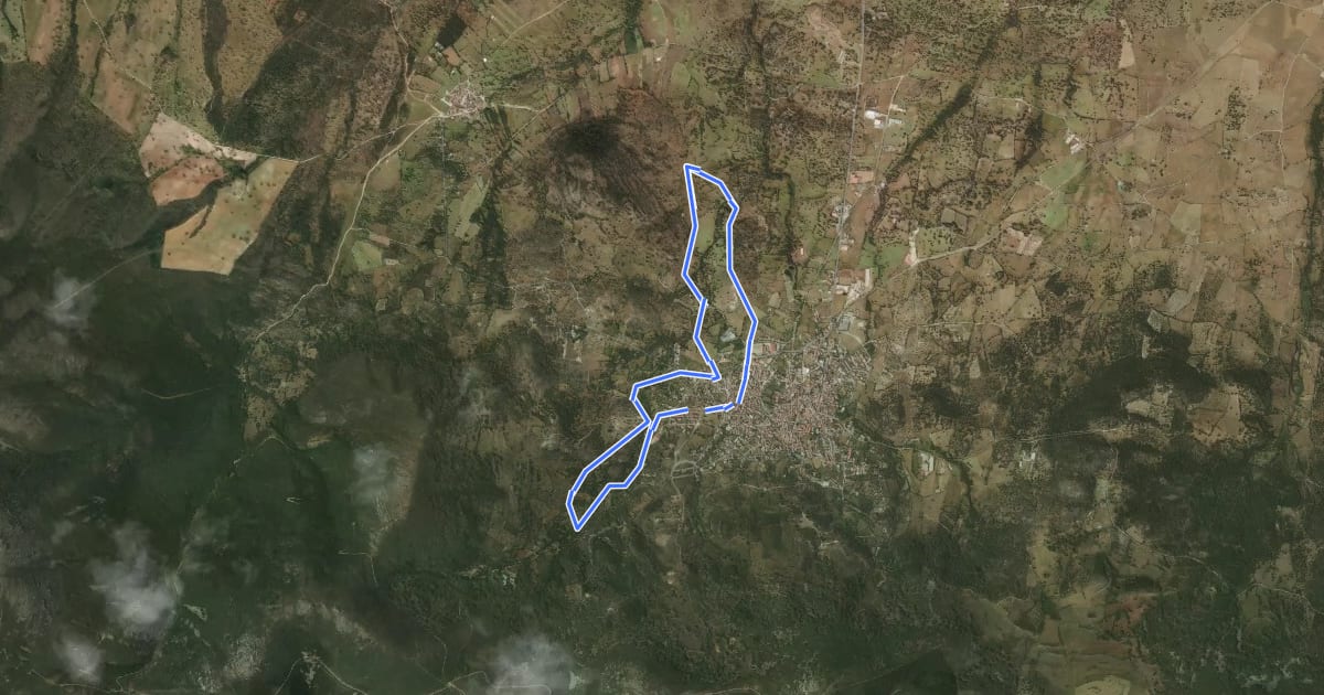 Маршрут Ruta de los Molinos на спутниковом снимке