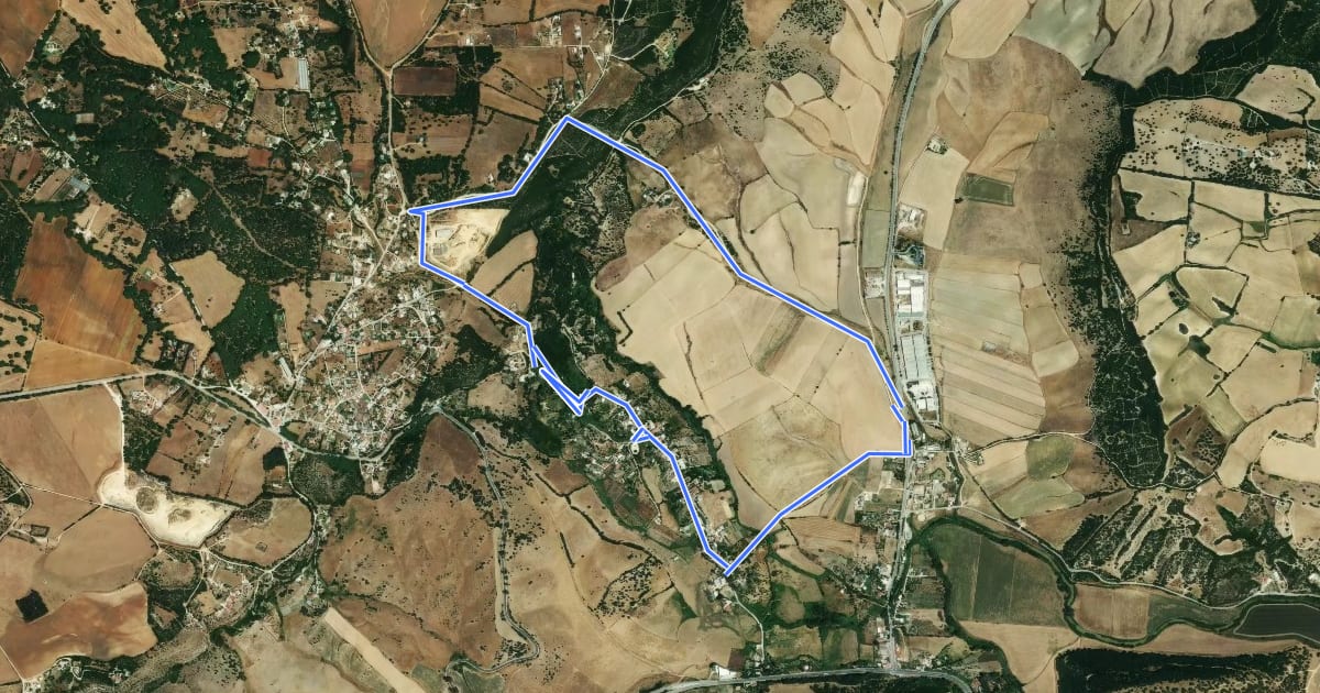Маршрут Ruta de los Molinos de Agua на спутниковом снимке