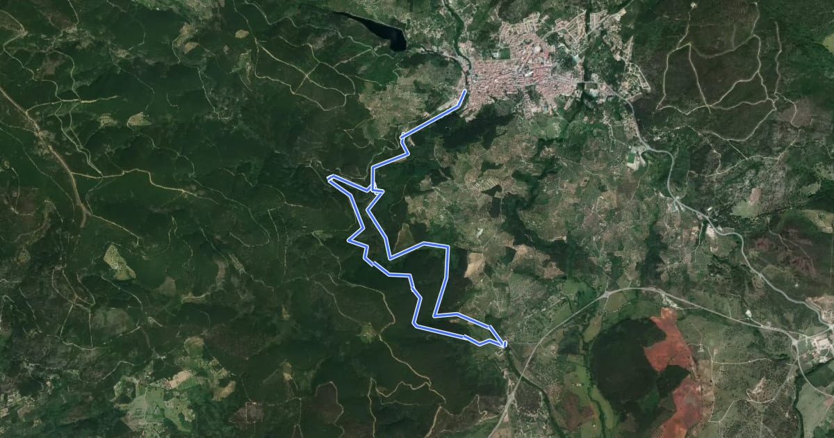 Маршрут Ruta de los Pescadores на спутниковом снимке
