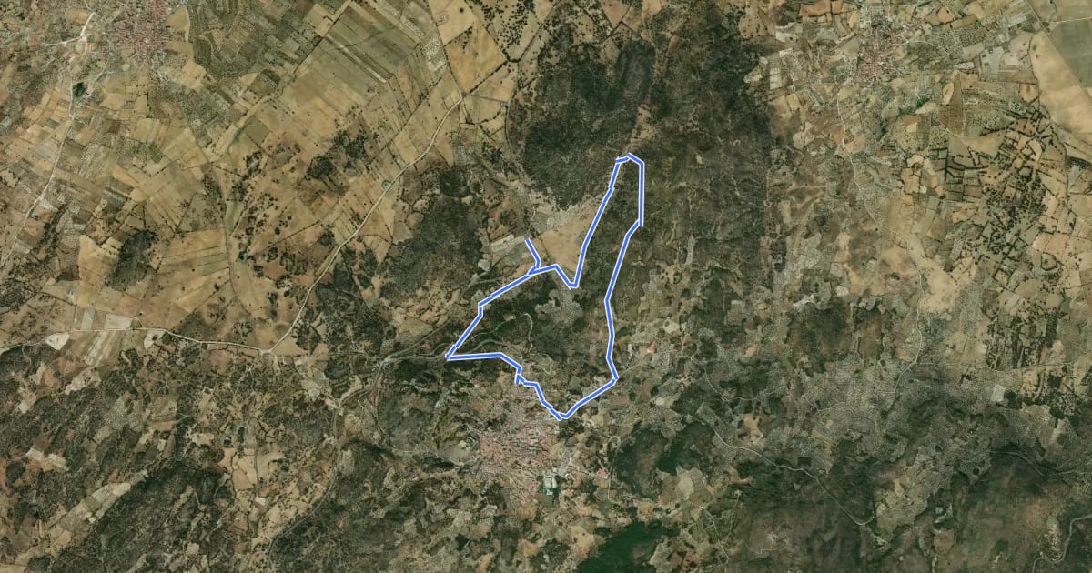 Маршрут Ruta de los Pilones на спутниковом снимке