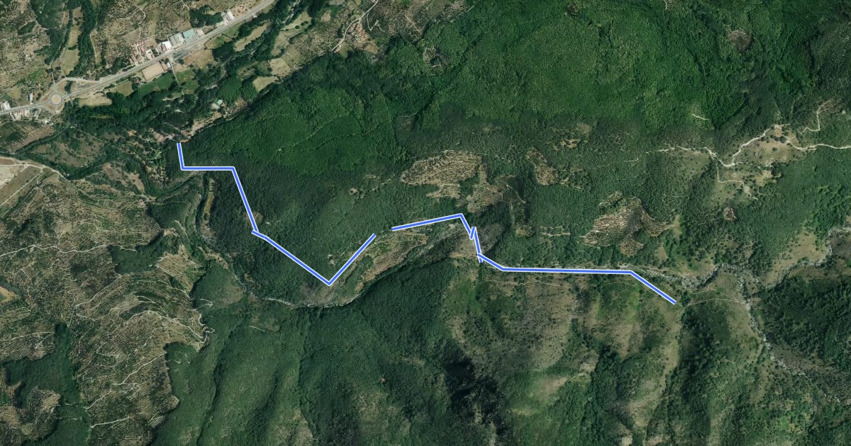 Маршрут Ruta de los Pilones на спутниковом снимке