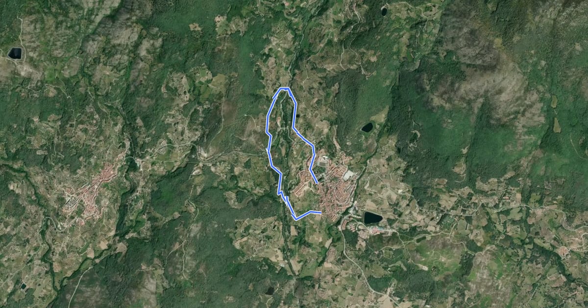 Маршрут Ruta de los Puentes на спутниковом снимке