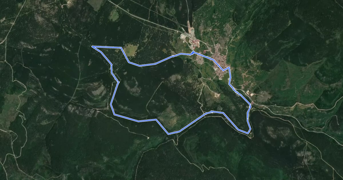 Маршрут Ruta de los Puentes del Duero на спутниковом снимке