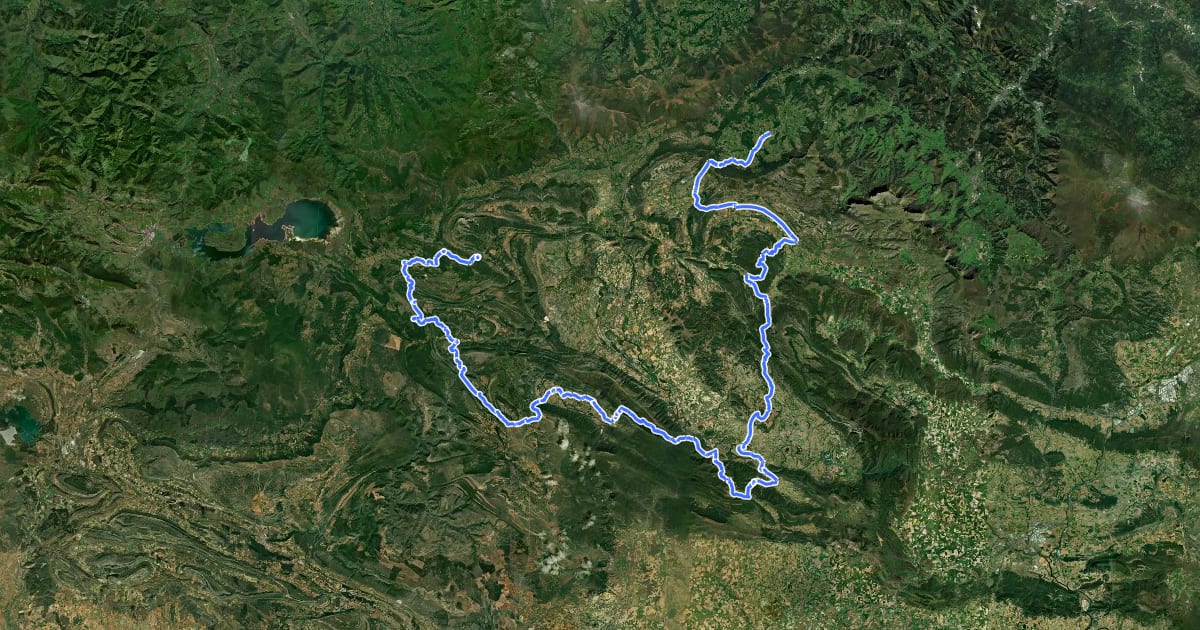 Маршрут Ruta de los Sentidos на спутниковом снимке