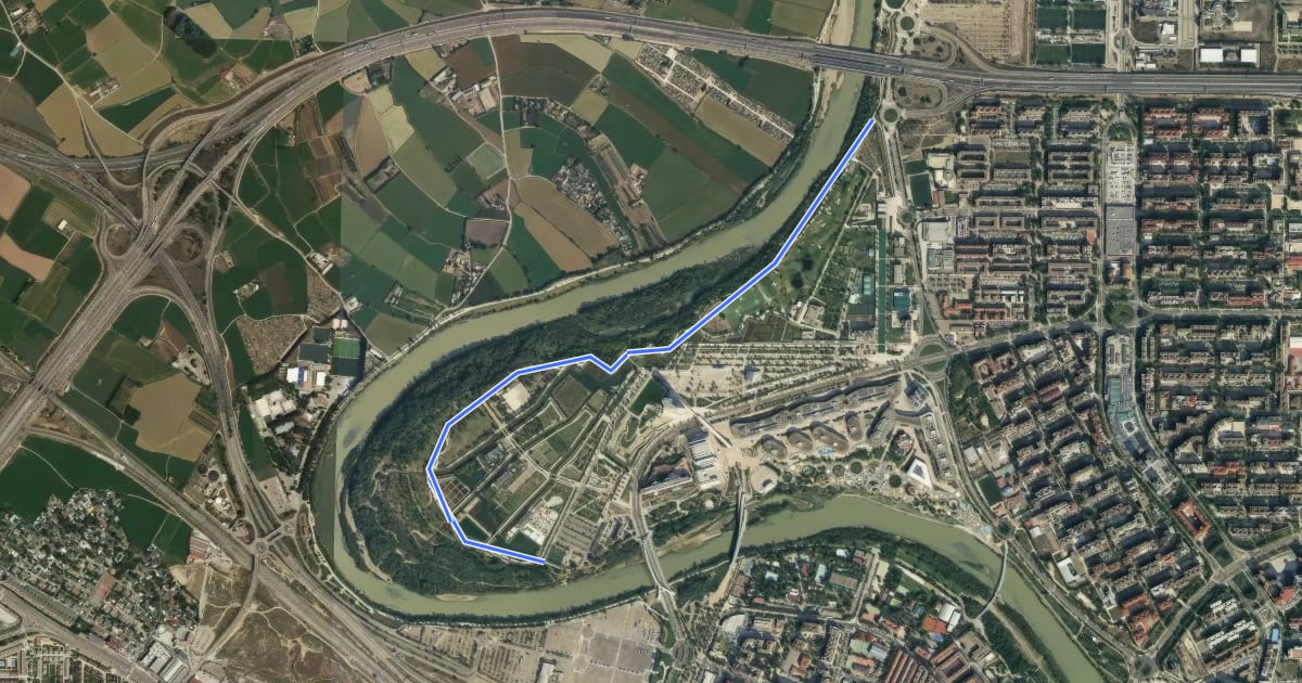 Маршрут Ruta de los Sotos на спутниковом снимке