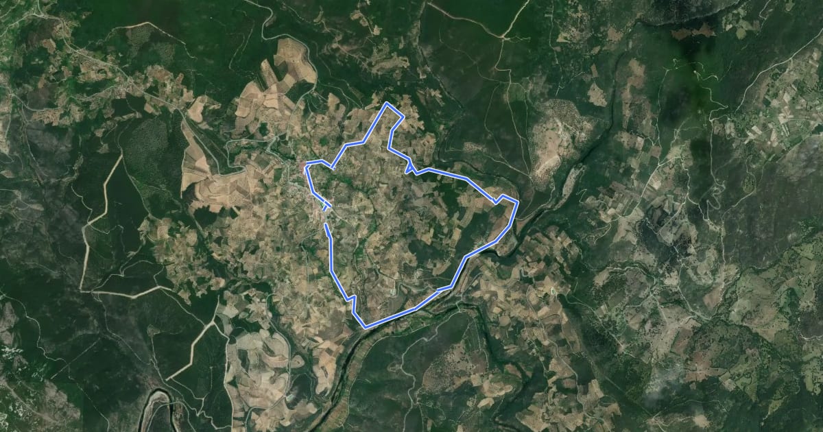 Маршрут Ruta de los Tres Ríos на спутниковом снимке