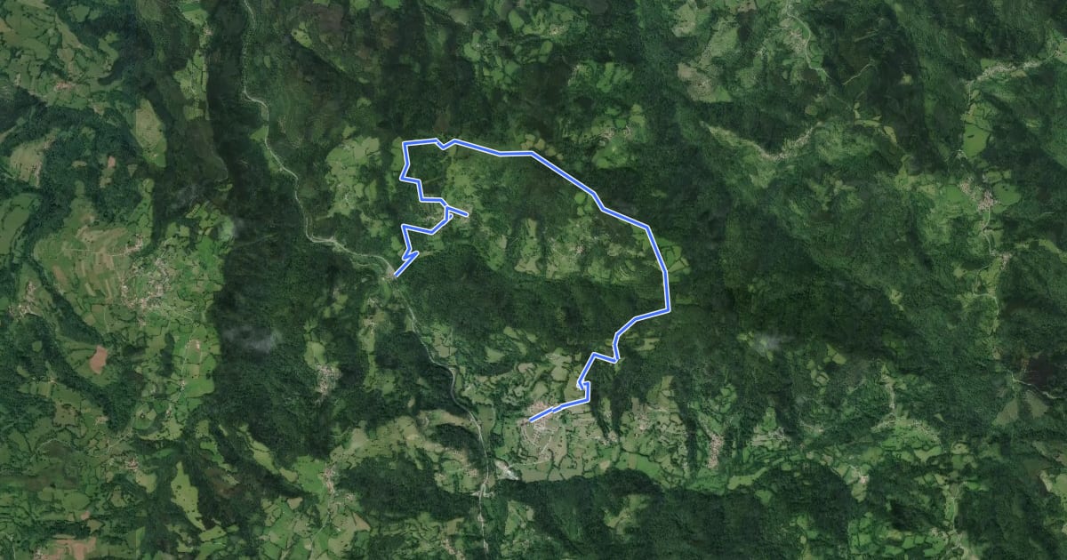 Маршрут Ruta de Peña Cabrera на спутниковом снимке