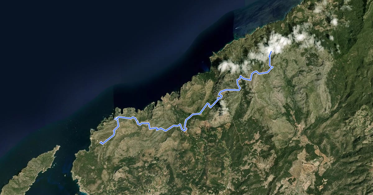 Маршрут Ruta de Pedra en Sec: Stage 1: strength La Trapa-Coma d'en Vidal на спутниковом снимке