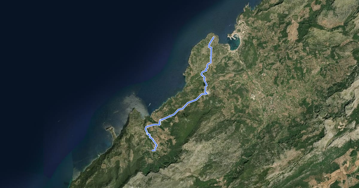 Маршрут Ruta de Pedra en Sec: Stage 4: Can Boi - Muleta на спутниковом снимке