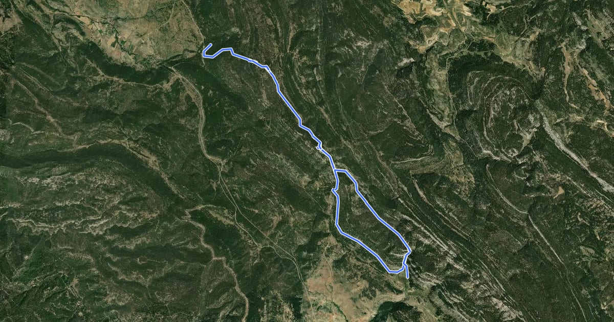 Маршрут Ruta de San Blas, San Felipe y el río Cuervo на спутниковом снимке