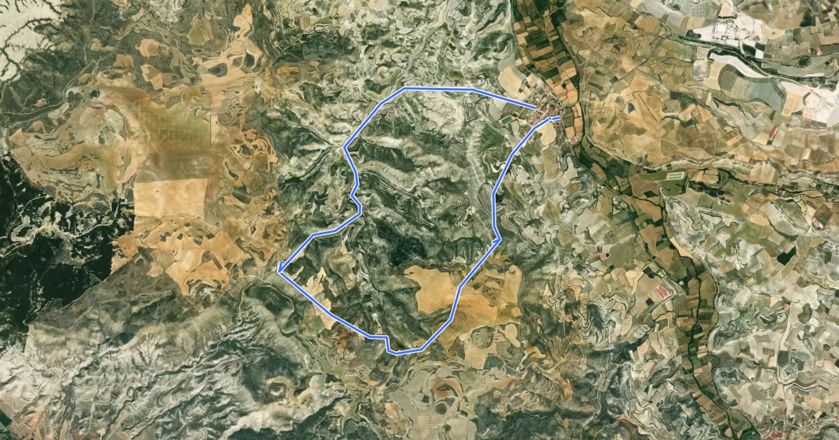 Маршрут Ruta de San Fabián на спутниковом снимке
