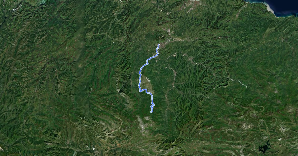 Маршрут Ruta de San Melchor на спутниковом снимке