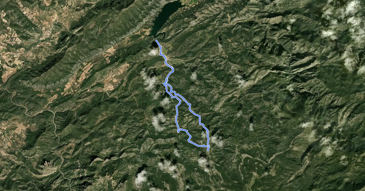 Маршрут Ruta de Sant Miquel d'Espinalbar на спутниковом снимке