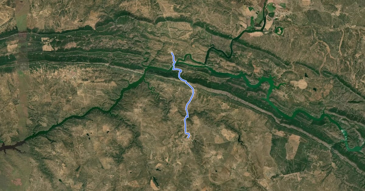 Маршрут Ruta de Torrejón el Rubio на спутниковом снимке