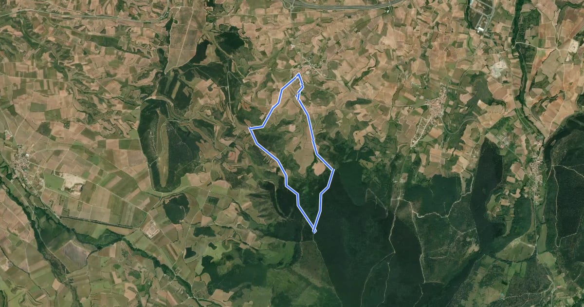 Маршрут Ruta de Valfuentes на спутниковом снимке