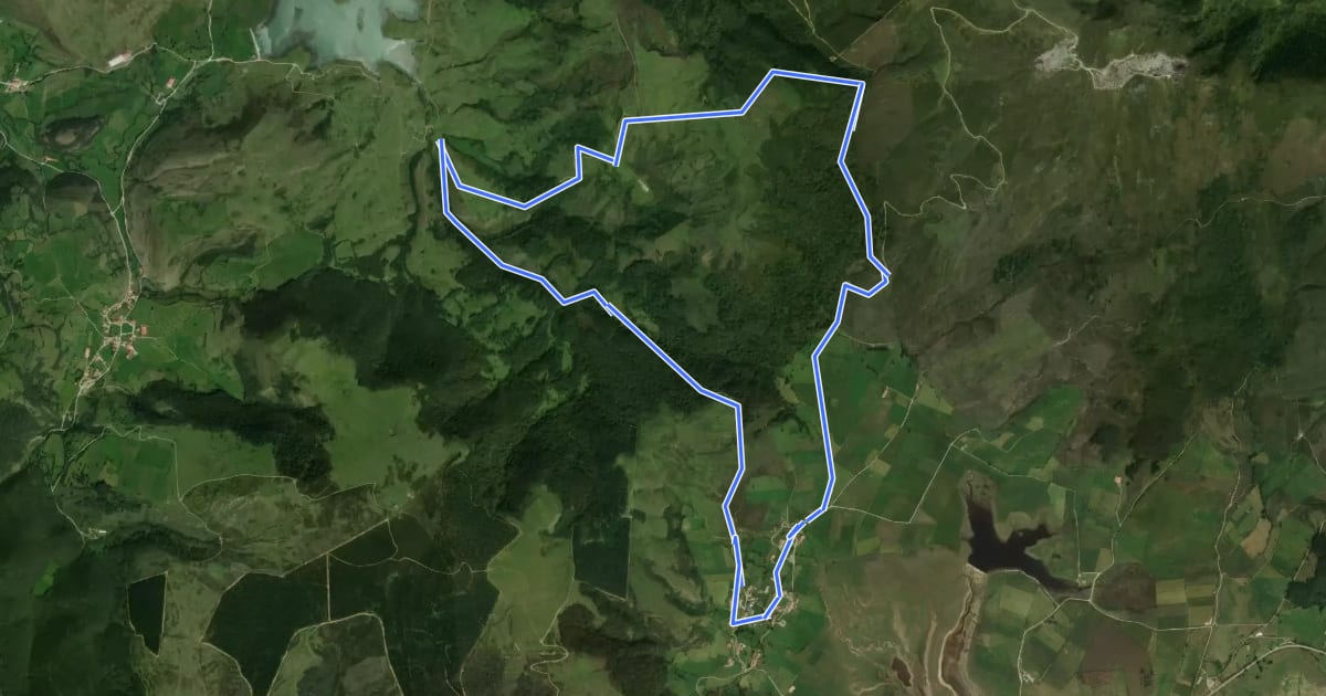 Маршрут Ruta de Vallejo Rucandano на спутниковом снимке