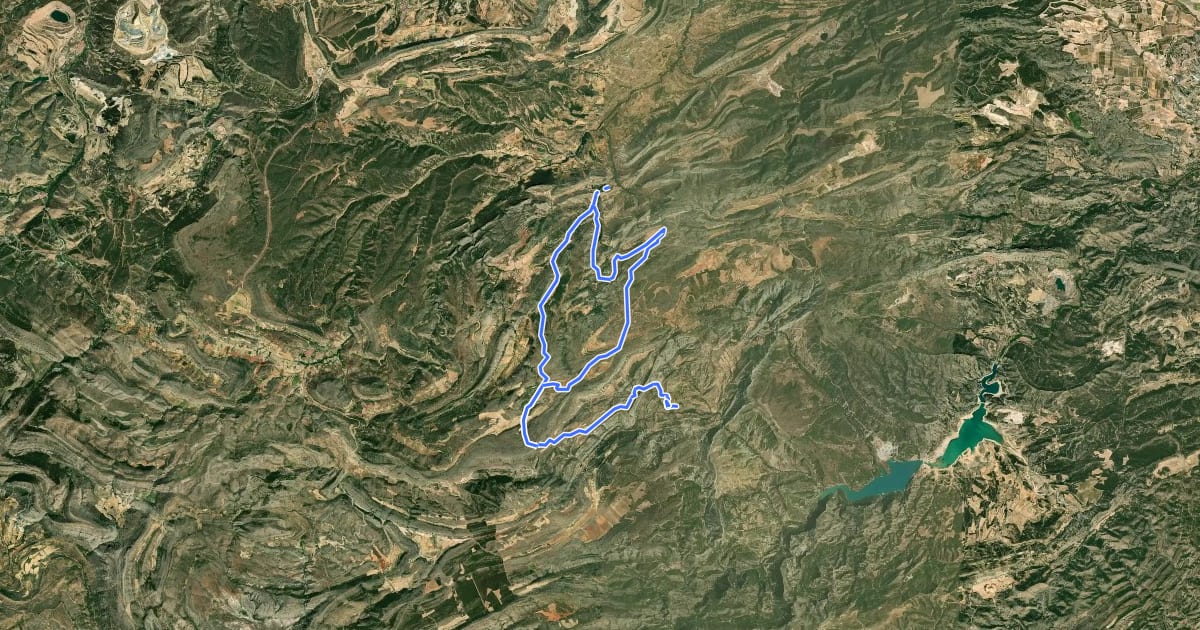 Маршрут Ruta del Agua на спутниковом снимке